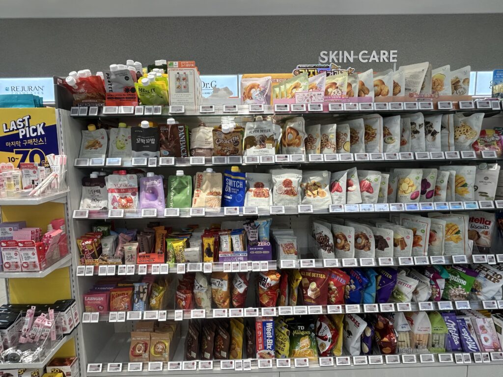 Olive Young Snack Section