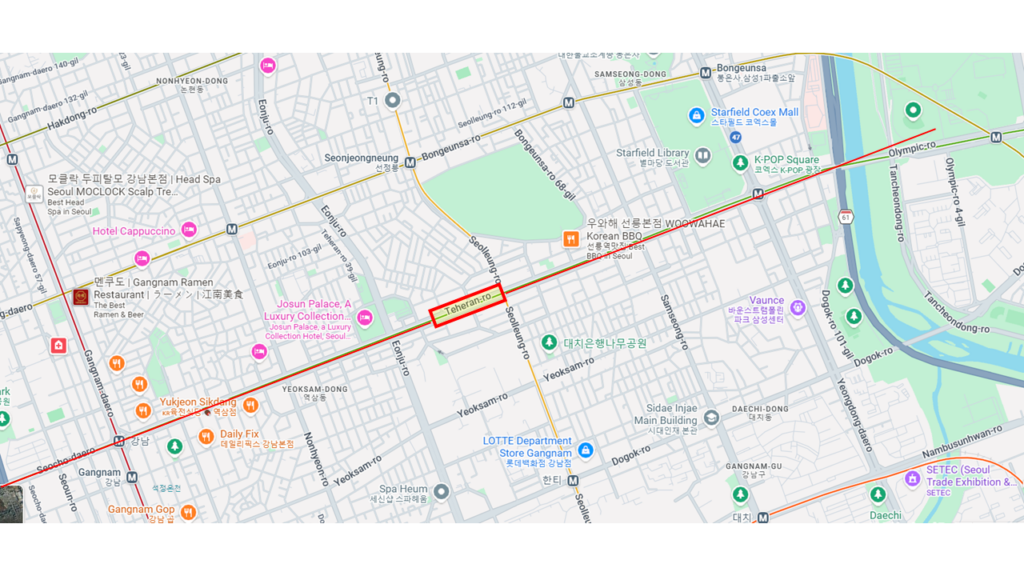 Gangnam Neighborhood Guide: The view of Teheran-ro