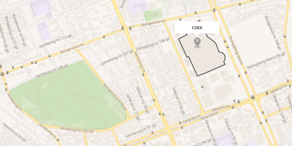 location of COEX Seoul 