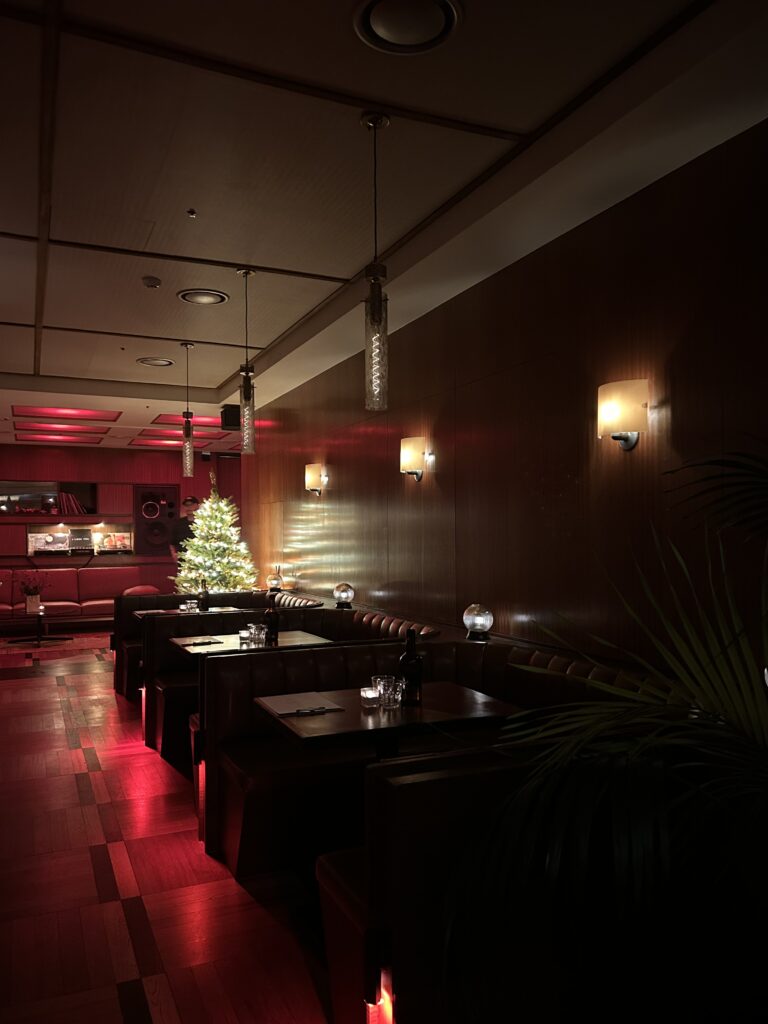 The interior design of Bar Kiez in Seoul, showing a hip, cozy, and casual atmosphere with a Berlin underground style.