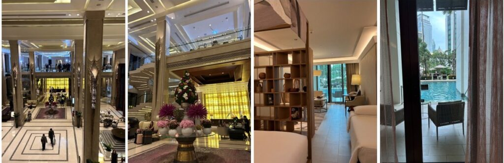 Bangkok Family Travel: Siam Kempinski Hotel and inside of the pool access room